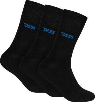 Duke Clothing Harold Black/Blue Extra Wide Socks 3Pr Pack 14-16 | Mens Larger Sized Shoes