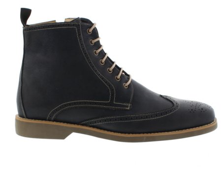 Anatomic & Co. Nevada Waxy Navy Leather Ankle Boot | Mens Larger Sized Shoes