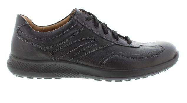 Jomos Campus II Wider Fitting Black Leather Shoe | Mens Larger Sized Shoes