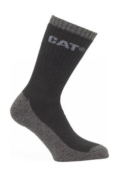 CAT Thermo Black Socks 2Pr Pack 11-14 | Mens Larger Sized Shoes