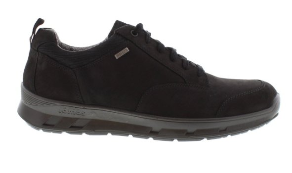 Jomos Dynamic Wider Fitting Black Nubuck Sneaker | Mens Larger Sized Shoes