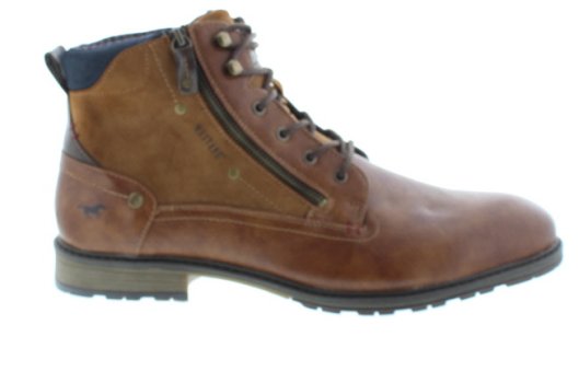 Mustang Fraser Cognac Man-Made Leather Effect Boot | Mens Larger Sized Shoes