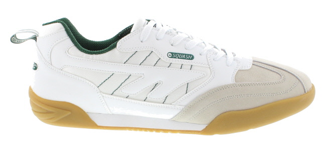 Hi-Tec Squash Classic White/Green Sports Shoe | Mens Larger Sized Shoes