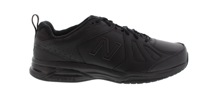 New Balance MX624 4E Width Black Leather Trainer | Mens Larger Sized Shoes