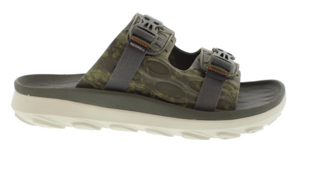 Merrell Hut Ultra Wrap Olive EVA Slide Sandal | Mens Larger Sized Shoes