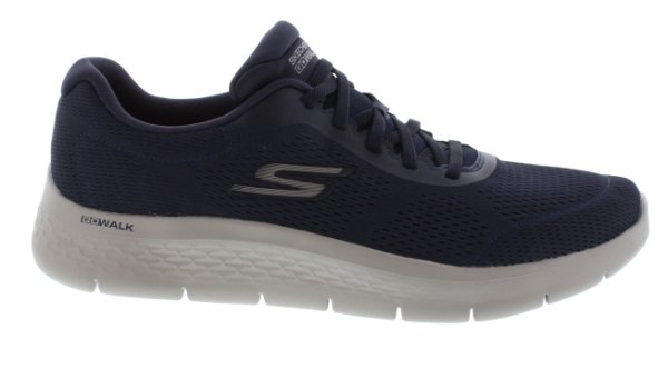 Skechers Go Walk Flex Remark Navy/Grey Pull-On Sneaker | Mens Larger Sized Shoes