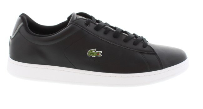 Lacoste Carnaby Casual Black/White Leather Sneaker | Mens Larger Sized Shoes