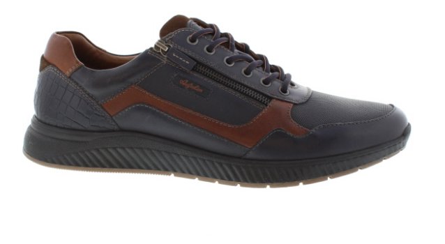 Australian Hatchback Blue/Tan Retro Leather Sneaker | Mens Larger Sized Shoes