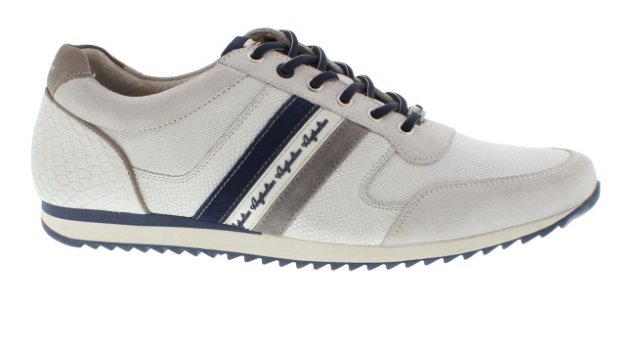 Australian Camaro White/Blue Retro Leather Sneaker | Mens Larger Sized Shoes