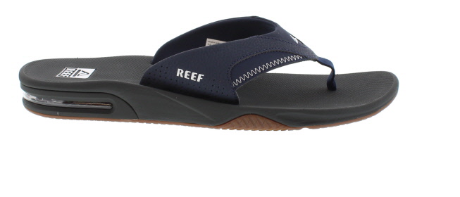 Reef Fanning Navy/Shadow Toe-Post Sandal | Mens Larger Sized Shoes