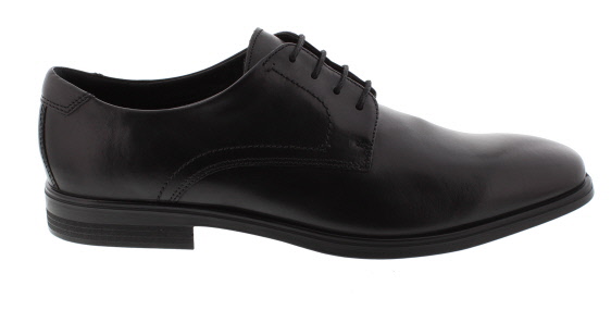 Ecco Melbourne Black Full Grain Leather Shoe | Mens Larger Sized Shoes