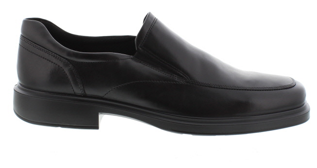 Ecco Helsinki II Black Leather Formal Slip-On | Mens Larger Sized Shoes