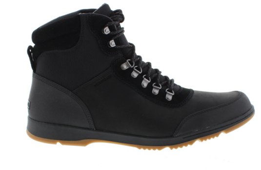 Sorel Ankeny II Hiker WP Black/Gum Ankle Boot | Mens Larger Sized Shoes